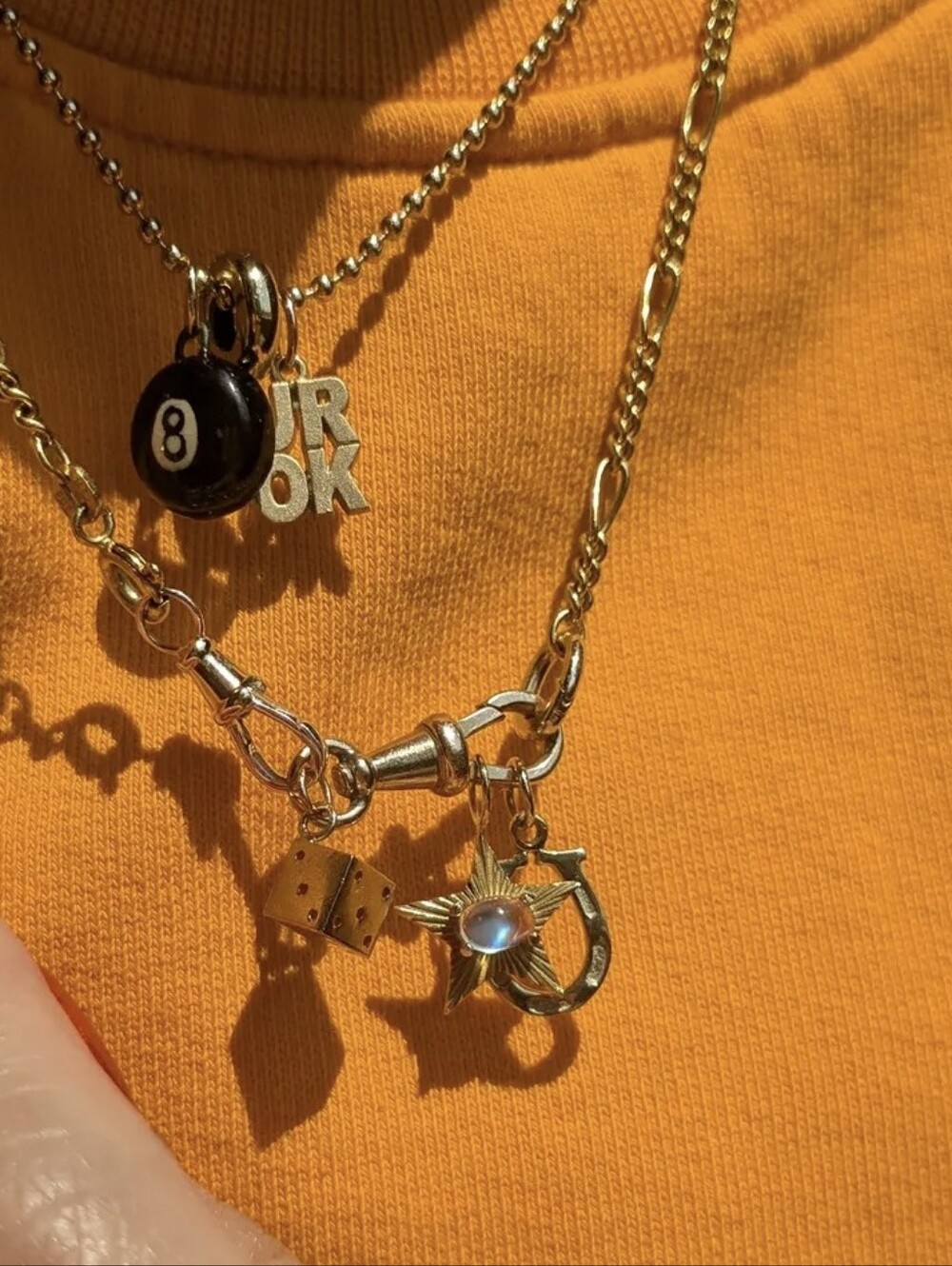 Gold Figaro Chain Necklace - Picture 8 of 8